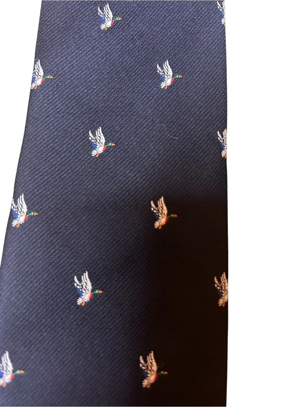 Charing Cross Navy Mallard Duck Necktie 3” Hunting Outdoors Preppy